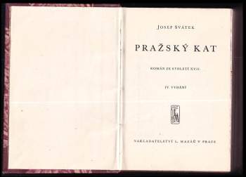 Josef Svátek: Pražský kat