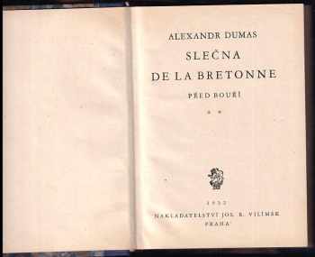 Alexandre Dumas: Před bouří