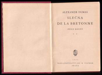 Alexandre Dumas: Před bouří