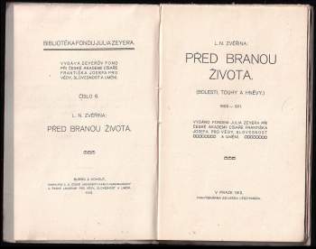 Ladislav Narcis Zvěřina: Před branou života