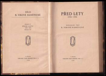 Božena Viková-Kunětická: Před lety