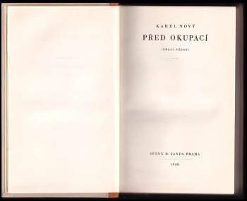 Karel Nový: Před okupací