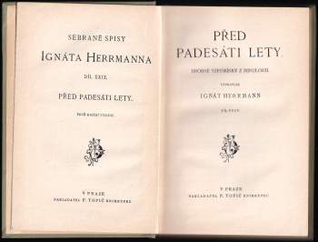 Ignát Herrmann: Před padesáti lety