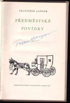 František Langer: Předměstské povídky