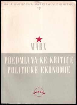 Předmluva ke kritice politické ekonomie