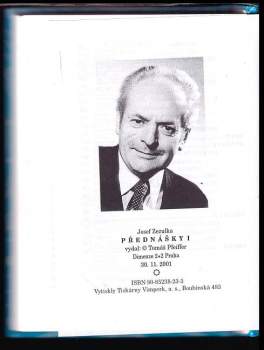 Josef Zezulka: Přednášky