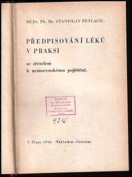 Stanislav Petlach: Předpisování léků v praksi