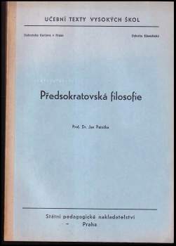 Předsokratovská filosofie