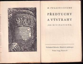 Marcus Tullius Cicero: Předtuchy a výstrahy