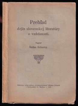 Prehľad dejín slovenskej literatúry a vzdelanosti