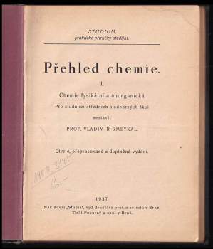 Otakar Koutný: Přehled chemie díl I + II