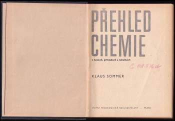 Klaus Sommer: Přehled chemie