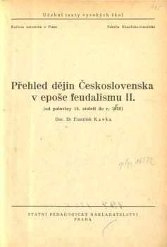 Přehled dějin Československa v epoše feudalismu