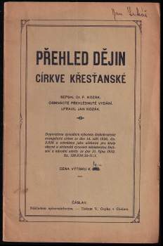 Přehled dějin církve křesťanské