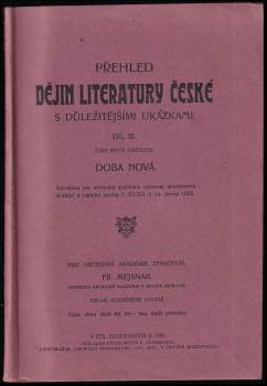 Přehled dějin literatury české s důležitějšími ukázkami