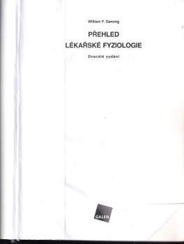 William F Ganong: Přehled lékařské fyziologie