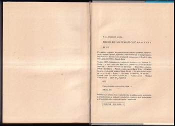 Lazar' Aronovič Ljusternik: Přehled matematické analýzy, 1. - 2. díl