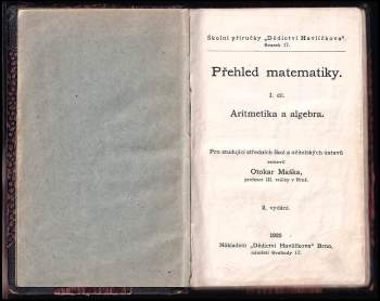 Otokar Maška: Přehled matematiky