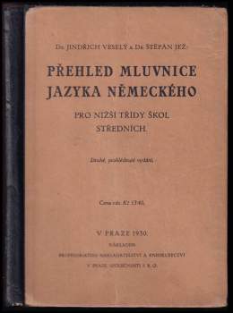 Přehled mluvnice jazyka německého pro nižší třídy škol středních