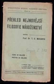 Tomáš Garrigue Masaryk: Přehled nejnovější filosofie náboženství