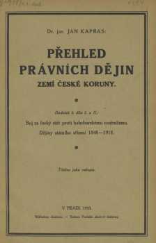 Přehled právních dějin zemí české koruny