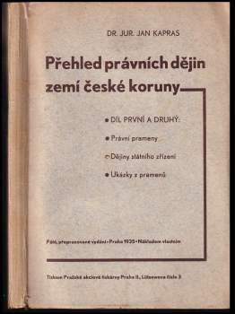 Přehled právních dějin zemí české koruny