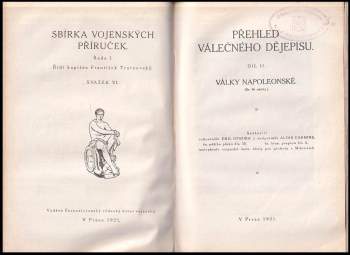 Emil Otruba: Přehled válečného dějepisu