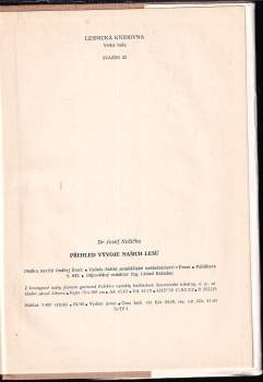 Josef Nožička: Přehled vývoje našich lesů