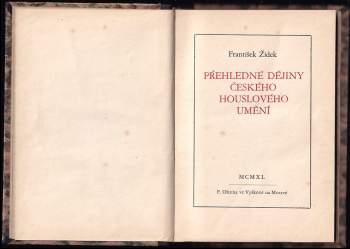 František Židek: Přehledné dějiny českého houslového umění