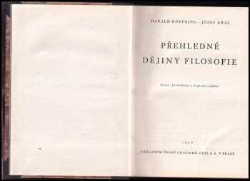 Harald Höffding: Přehledné dějiny filosofie