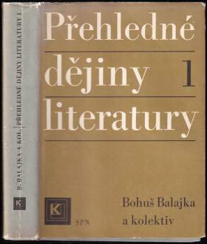 Přehledné dějiny literatury 1