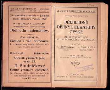 Arne Novák: Přehledné dějiny literatury české
