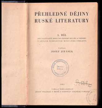 Josef Jirásek: Přehledné dějiny ruské literatury