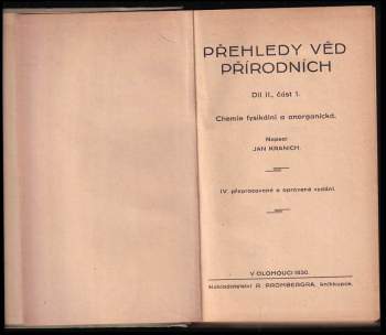 Jan Kranich: Přehledy věd přírodních