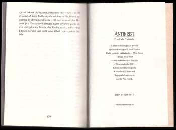 Friedrich Nietzsche: Antikrist : Přehodnocení všech hodnot