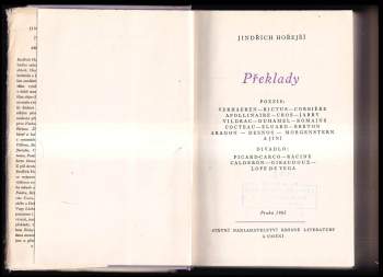 Jindřich Hořejší: Překlady