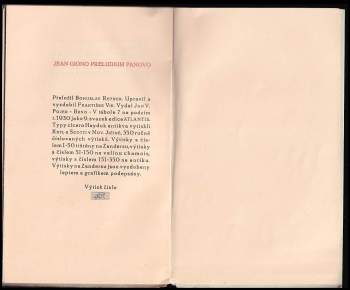 Jean Giono: Preludium Panovo