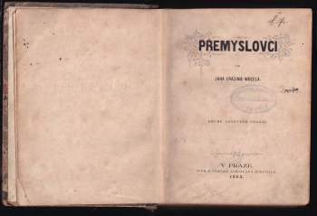 Jan Erazim Vocel: Přemyslovci