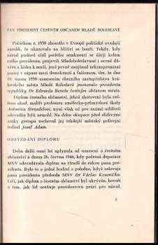 Edvard Beneš: President republiky Dr. Edvard Beneš v kraji mladoboleslavském dne 8. října 1946