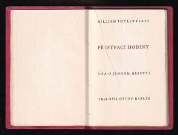 W. B Yeats: Přesýpací hodiny