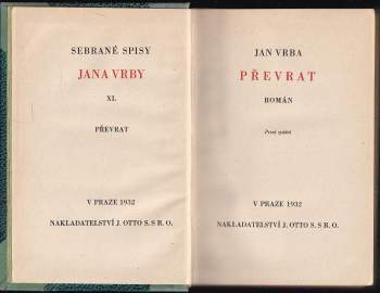 Jan Vrba: Převrat