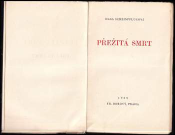 Olga Scheinpflugová: Přežitá smrt
