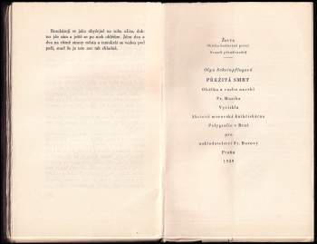 Olga Scheinpflugová: Přežitá smrt
