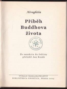 Aśvaghōša: Příběh Buddhova života