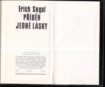 Erich Segal: Příběh jedné lásky