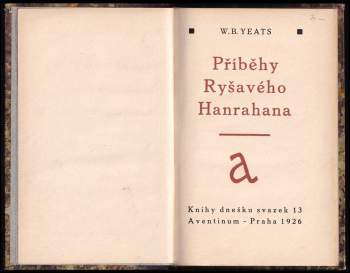 W. B Yeats: Příběhy Ryšavého Hanrahana
