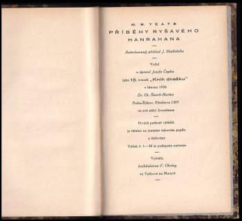 W. B Yeats: Příběhy Ryšavého Hanrahana