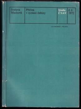 Příčina v syntaxi češtiny