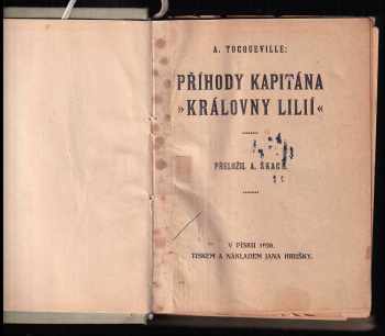 Alexis de Tocqueville: Příhody kapitána &quot;Královny lilií&quot