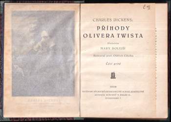 Charles Dickens: Příhody Olivera Twista : Díl 1-2